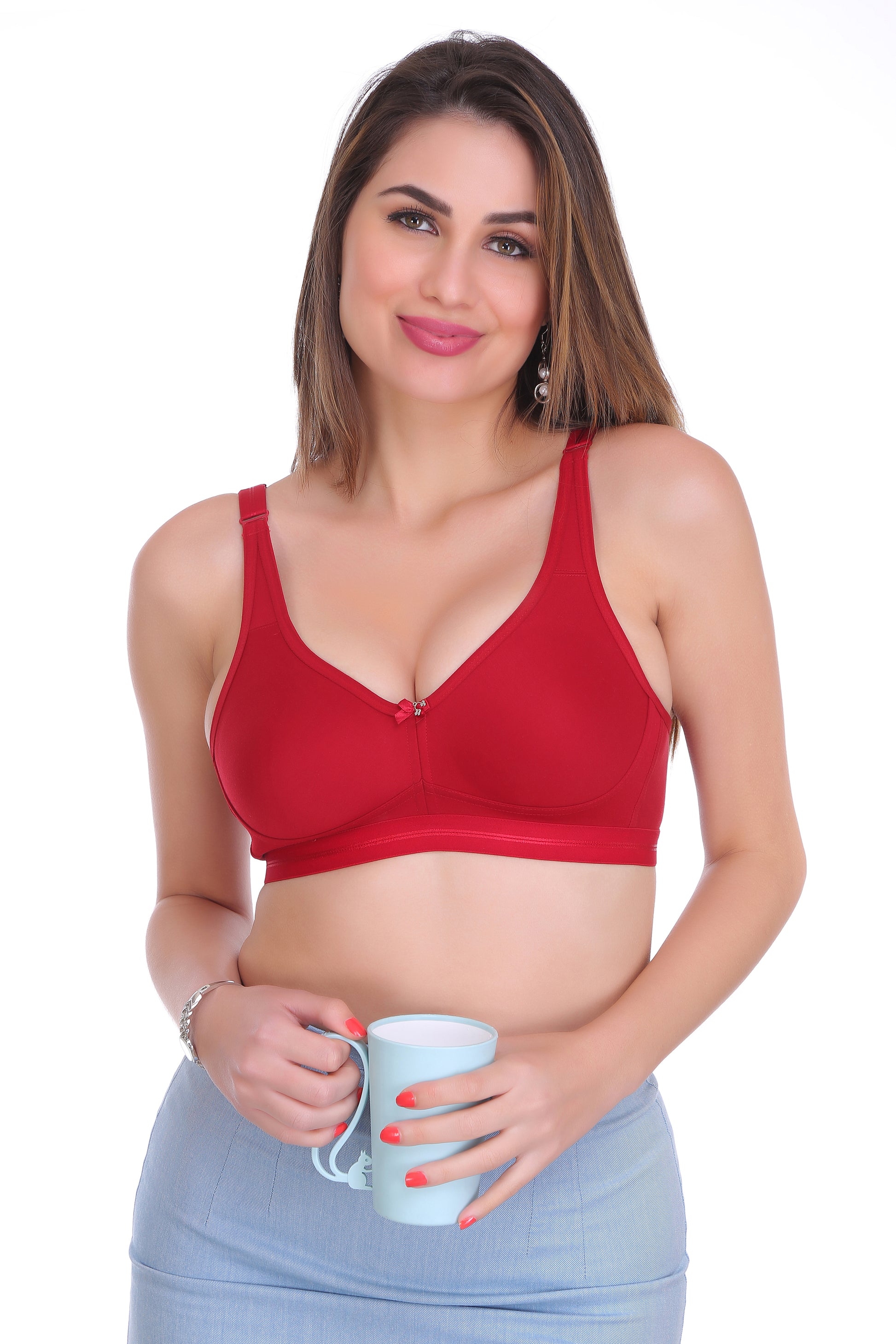 Figure Fit lingerie with seamless push-up support, minimal coverage, and comfy pull-on closure.


