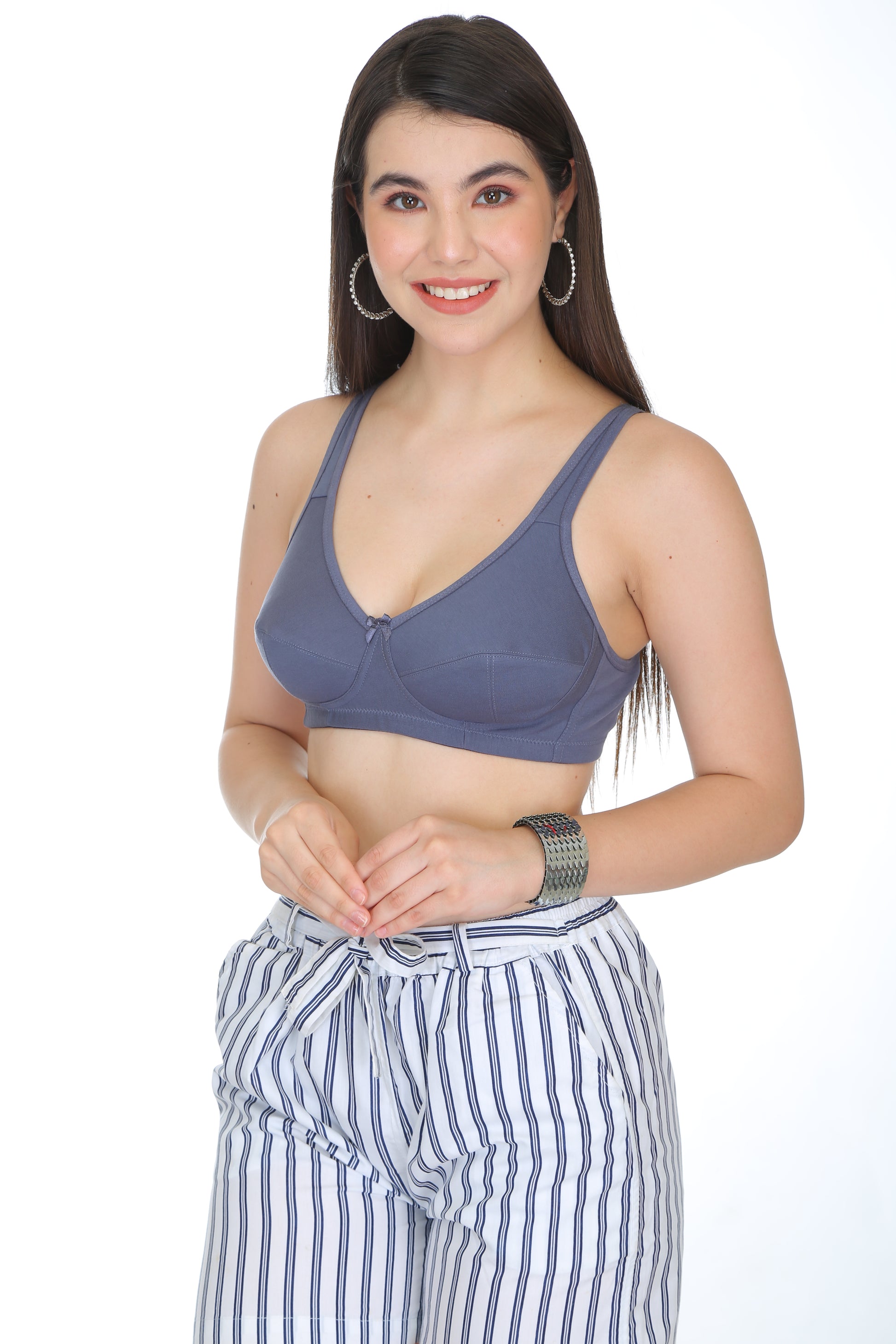 Figure Fit bra under 500 with back closure, perfect for everyday wear – hosiery bra style for women.